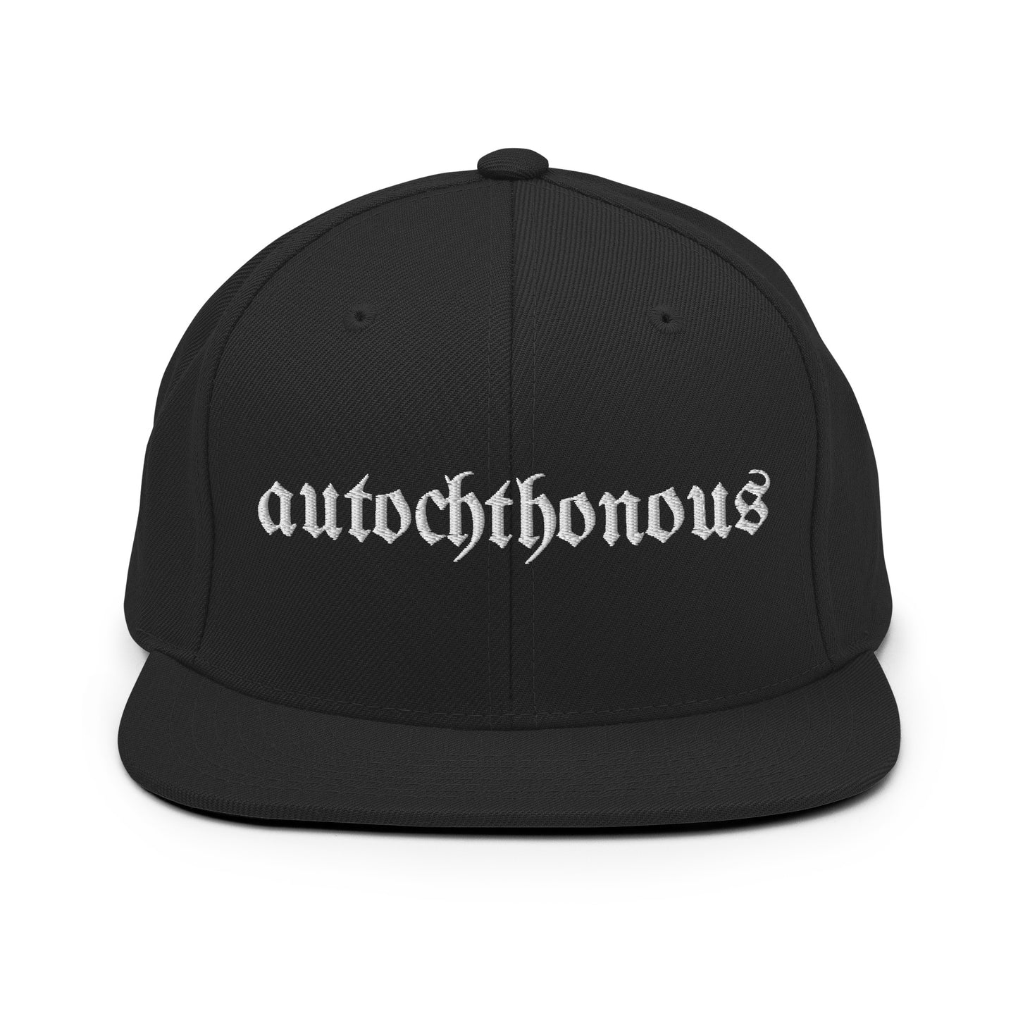 Autochthonous Snapback-Cap / weißes Logo