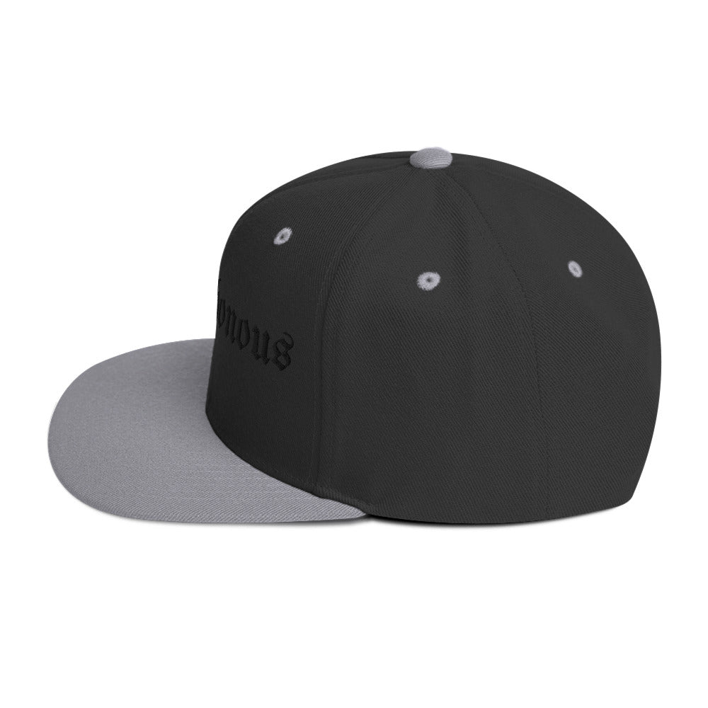 Autochthonous Snapback-Cap / schwarzes Logo