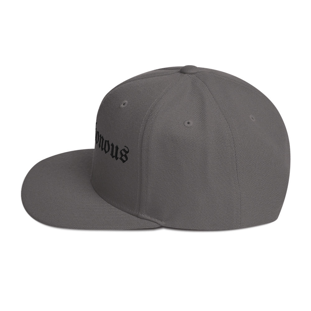 Autochthonous Snapback-Cap / schwarzes Logo