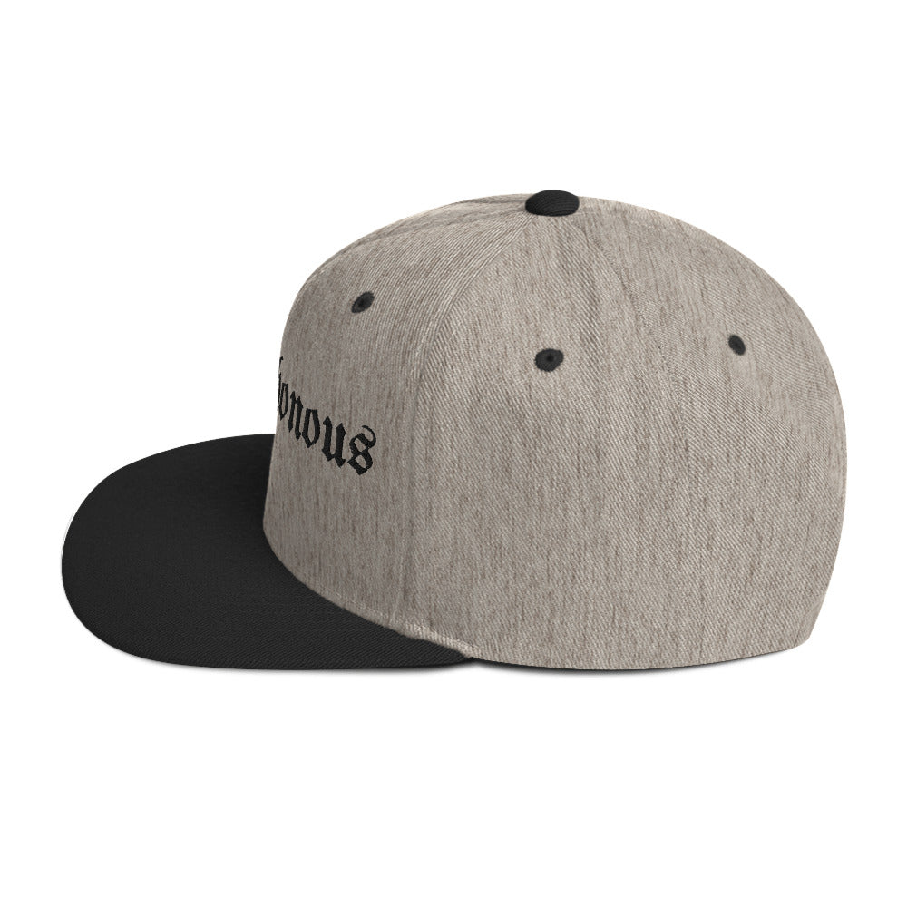 Autochthonous Snapback-Cap / schwarzes Logo