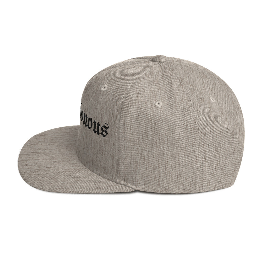 Autochthonous Snapback-Cap / schwarzes Logo