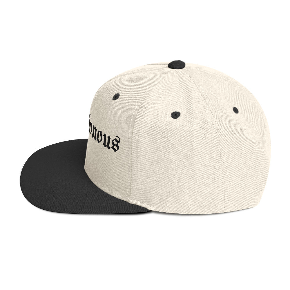 Autochthonous Snapback-Cap / schwarzes Logo