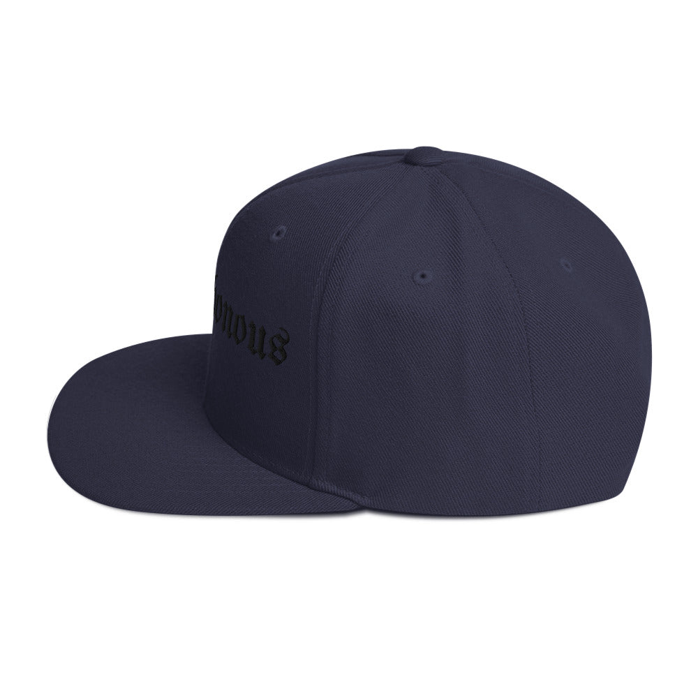 Autochthonous Snapback-Cap / schwarzes Logo