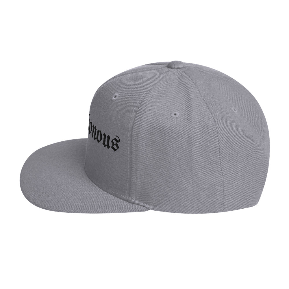 Autochthonous Snapback-Cap / schwarzes Logo